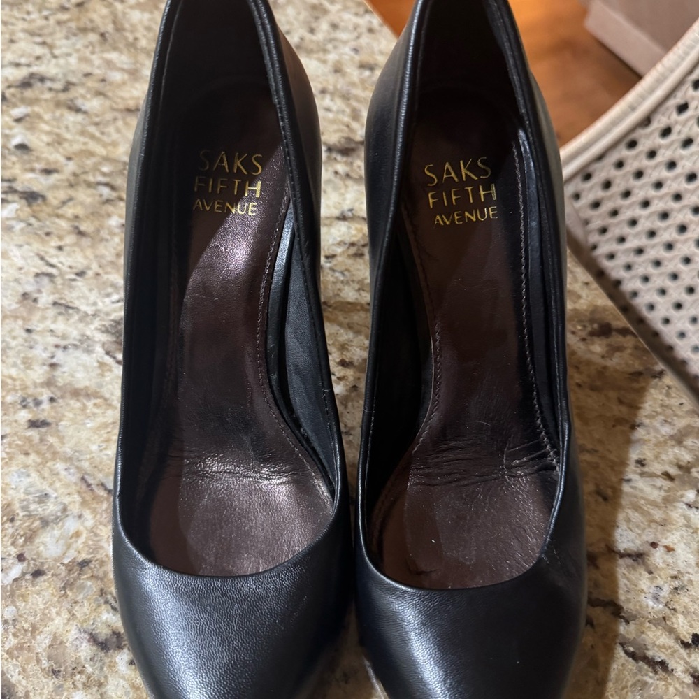 Saks Fifth Avenue Classic Black Heels